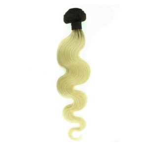 Tissage ou mèche péruvienne ou malaisienne Body Wave (ondulée) Tie and Dye Noir Blond